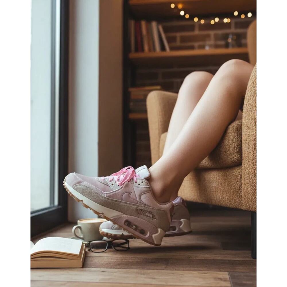 Nike Women's Pink and Beige Sneakers